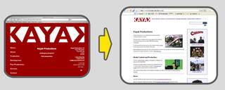 www.kayakproductions.com web design